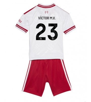 Liverpool Victor Munoz #23 Udebanetrøje Børn 2026-27 Kortærmet (+ Korte bukser)